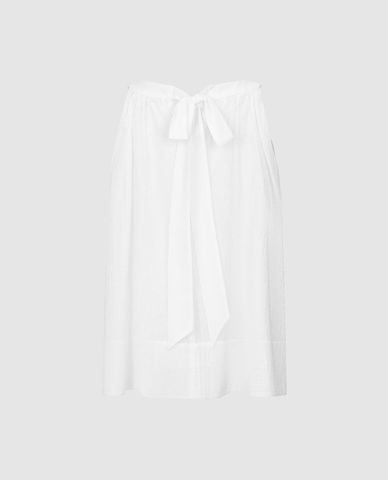  URBAN REVIVO - Áo kiểu nữ cổ yếm phối nơ 