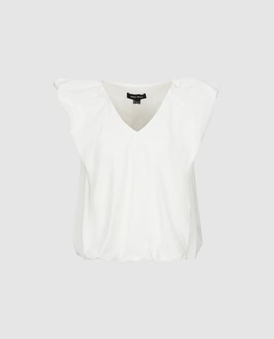  URBAN REVIVO - Áo sát nách nữ cổ V dáng phồng 