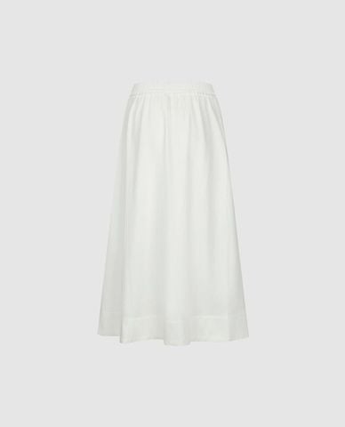  URBAN REVIVO - Chân váy denim midi lưng thun 