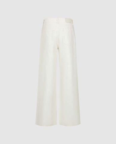  URBAN REVIVO - Quần jeans nữ ống rộng thanh lịch 