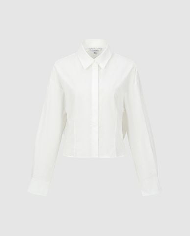  URBAN REVIVO - Áo sơ mi nữ tay dài bo thun 