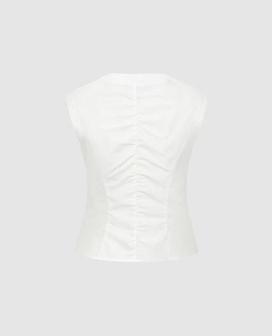  URBAN REVIVO - Áo sát nách nữ cổ V phom ôm 