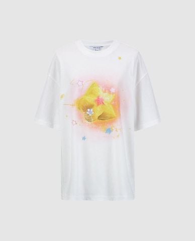  URBAN REVIVO - Áo thun nữ cổ tròn tay ngắn Printed 