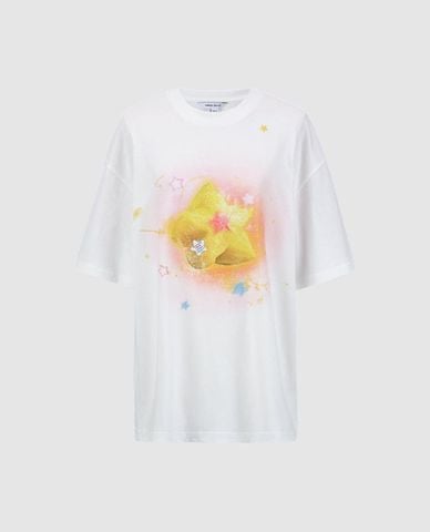  URBAN REVIVO - Áo thun nữ cổ tròn tay ngắn Printed 