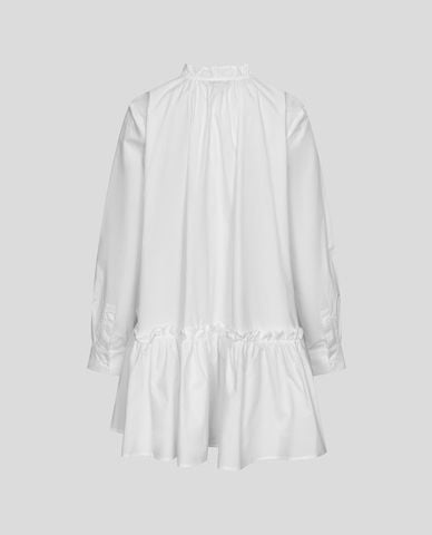  URBAN REVIVO - Đầm xếp tầng mini nhún bèo thắt nơ 