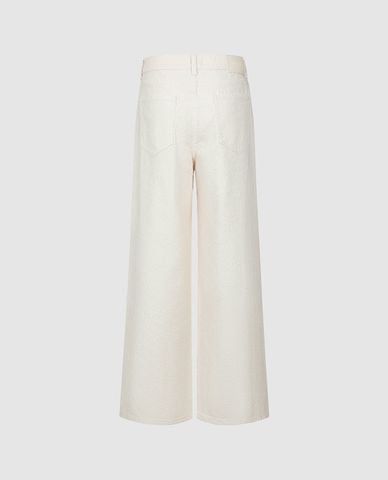  URBAN REVIVO - Quần jeans nữ ống rộng hiện đại 