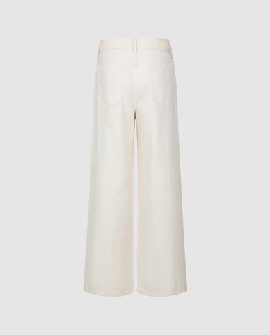  URBAN REVIVO - Quần jeans nữ ống rộng hiện đại 