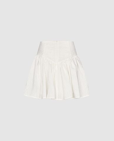  URBAN REVIVO - Chân váy xếp li mini lưng cao 