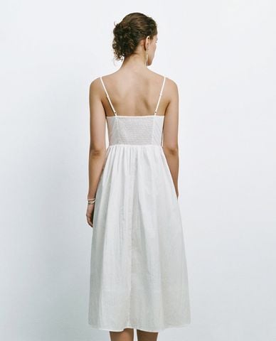  URBAN REVIVO - Đầm hai dây midi dáng xoè 