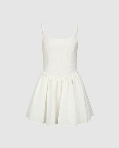  URBAN REVIVO - Đầm hai dây mini dáng xòe 