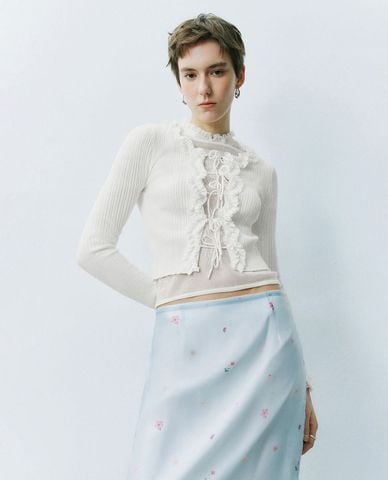  URBAN REVIVO - Áo khoác cardigan nữ thời thượng 
