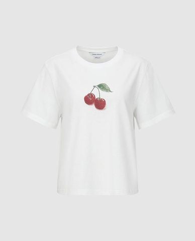  URBAN REVIVO - Áo thun nữ cổ tròn tay ngắn Printed 