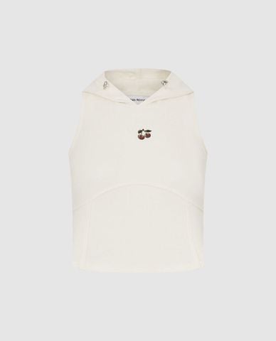 URBAN REVIVO - Áo sát nách nữ phom croptop phối mũ 