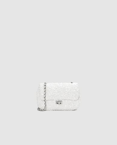  URBAN REVIVO - Túi đeo chéo nữ phom chữ nhật phủ sequin 