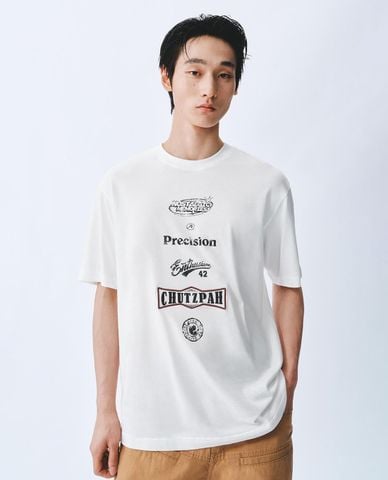  URBAN REVIVO - Áo thun nam cổ tròn tay ngắn thời trang 