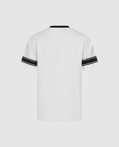  URBAN REVIVO - Áo thun nam cổ tròn tay ngắn phối viền 