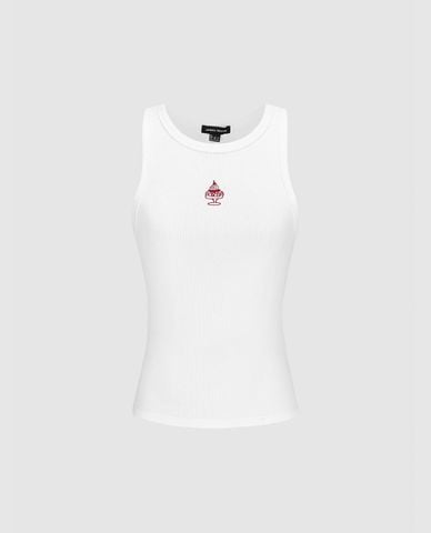  URBAN REVIVO - Áo ba lỗ nữ cổ tròn phom ôm 