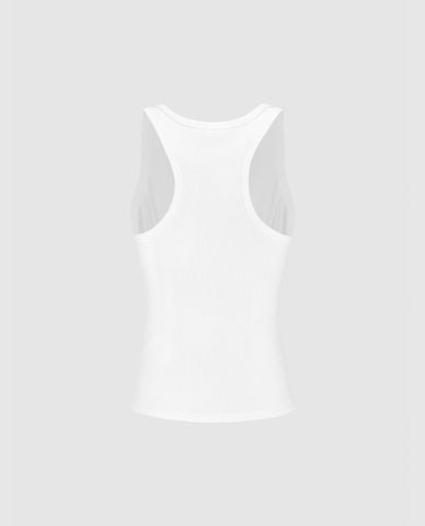  URBAN REVIVO - Áo ba lỗ nữ cổ tròn phom ôm 