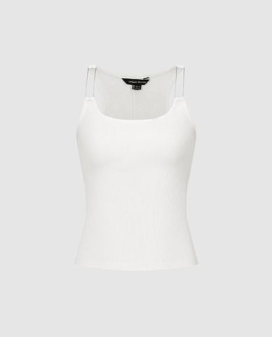  URBAN REVIVO - Áo hai dây nữ phom croptop dáng ôm 