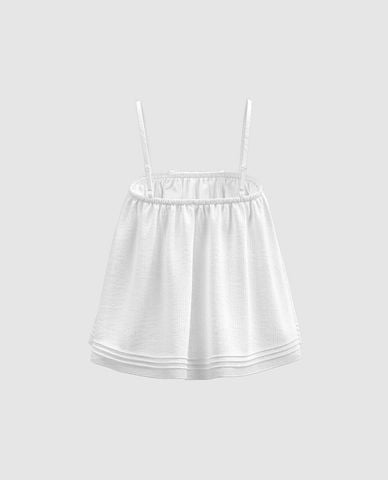  URBAN REVIVO - Áo hai dây nữ dáng xòe phối nơ 