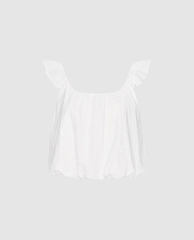  URBAN REVIVO - Áo hai dây nữ bản rộng cổ vuông 