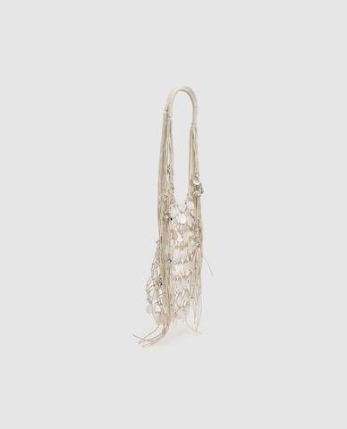  URBAN REVIVO - Túi đeo vai nữ dạng lưới Shell Décor 