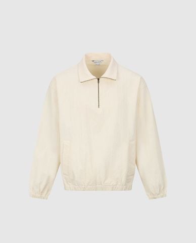  URBAN REVIVO - Áo khoác bomber nam cổ bẻ tay dài khóa kéo 