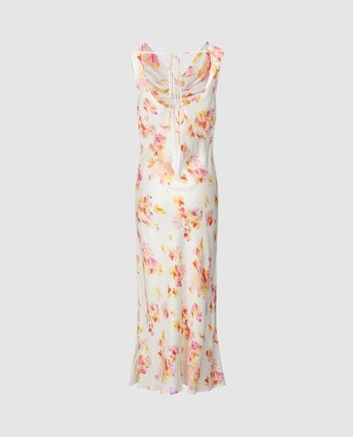  URBAN REVIVO - Đầm sát nách midi cổ đổ Floral Skinny 