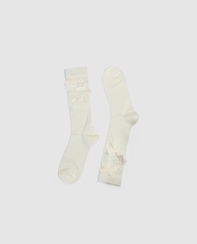  URBAN REVIVO - Vớ nữ cổ cao phối nơ 