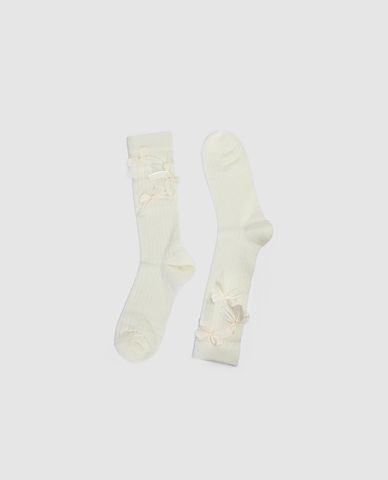  URBAN REVIVO - Vớ nữ cổ cao phối nơ 