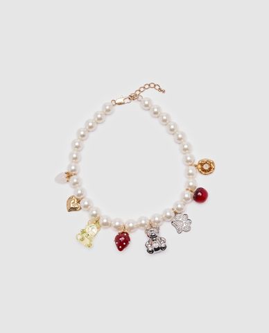  URBAN REVIVO - Vòng cổ nữ ngọc trai phối charm 