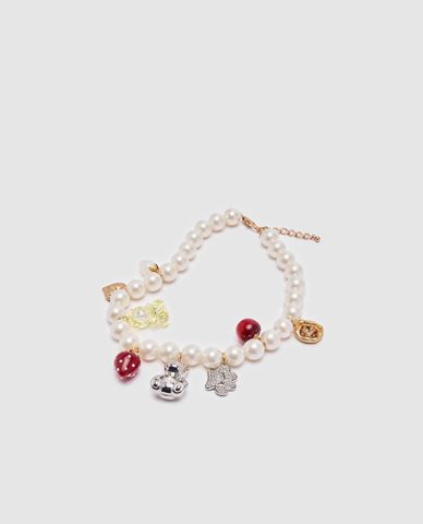  URBAN REVIVO - Vòng cổ nữ ngọc trai phối charm 