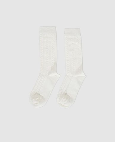  URBAN REVIVO - Vớ nữ cổ cao họa tiết dây thừng 