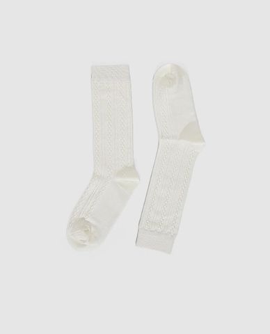  URBAN REVIVO - Vớ nữ cổ cao họa tiết dây thừng 