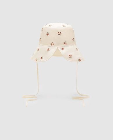  URBAN REVIVO - Nón bucket nữ thêu hoa phối dây 