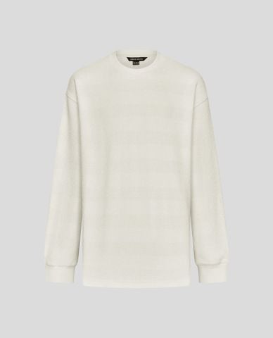  URBAN REVIVO - Áo thun nam cổ tròn tay dài cá tính 