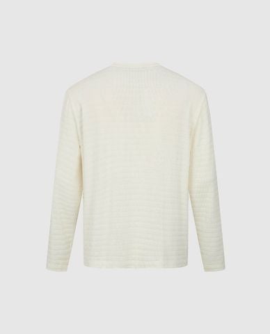  URBAN REVIVO - Áo thun nam cổ tròn tay dài thanh lịch 