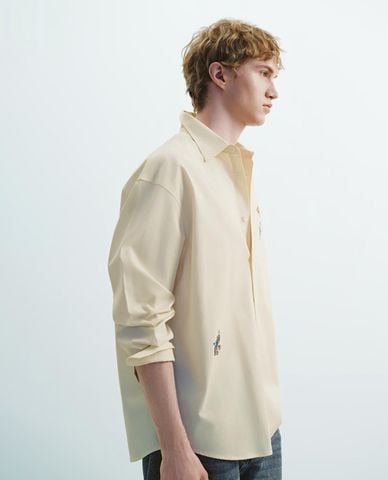  URBAN REVIVO - Áo sơ mi nam tay dài họa tiết hoạt hình 