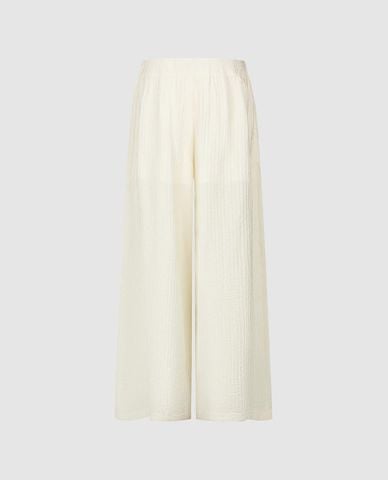  URBAN REVIVO - Quần nữ ống rộng xếp ly 