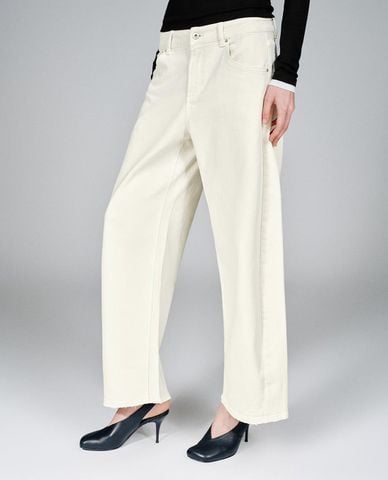  URBAN REVIVO - Quần jeans nữ ống rộng thanh lịch 