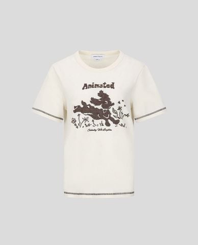  URBAN REVIVO - Áo thun nữ cổ tròn tay ngắn Regular 