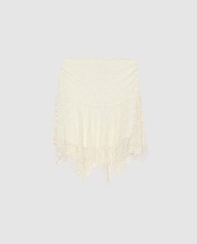  URBAN REVIVO - Chân váy chữ A mini bất đối xứng 