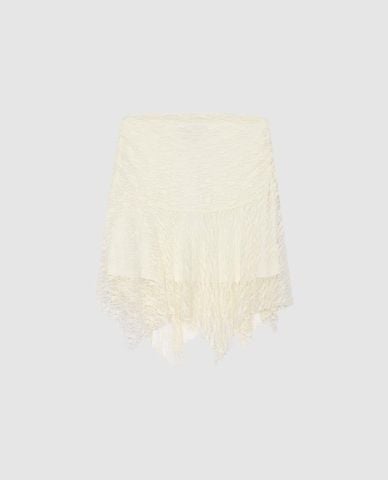  URBAN REVIVO - Chân váy chữ A mini bất đối xứng 