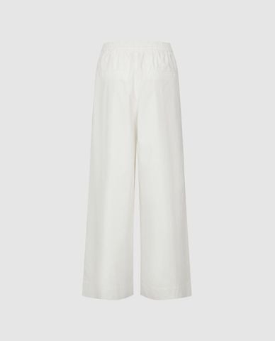  URBAN REVIVO - Quần nữ ống rộng lưng thun phối dây rút 