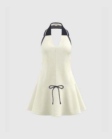  URBAN REVIVO - Đầm sát nách mini Halter 