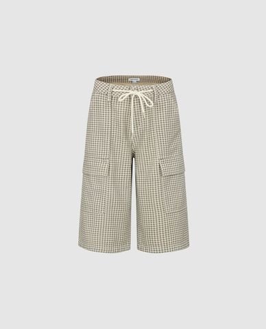  URBAN REVIVO - Quần short nữ ống rộng kẻ caro túi hộp 