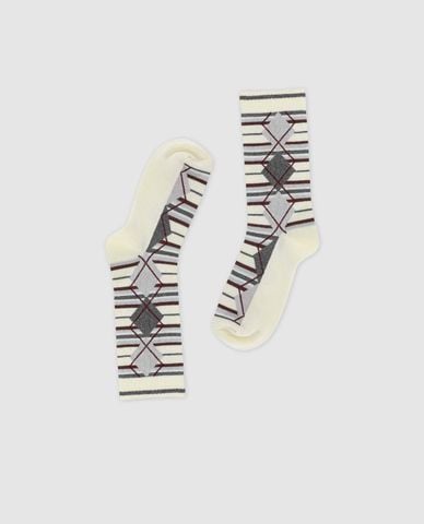  URBAN REVIVO - Vớ unisex cổ cao dệt họa tiết 