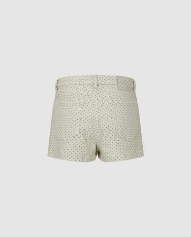  URBAN REVIVO - Quần short giả váy nữ denim chấm bi 