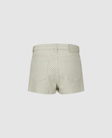  URBAN REVIVO - Quần short giả váy nữ denim chấm bi 