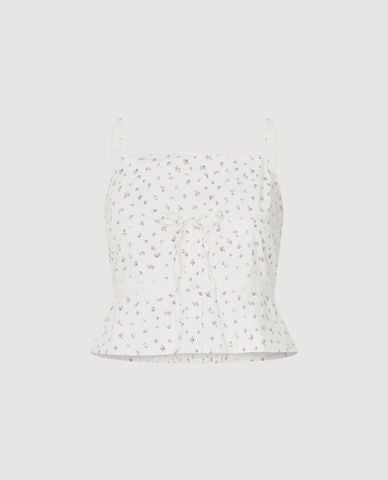  URBAN REVIVO - Áo hai dây nữ Floral 